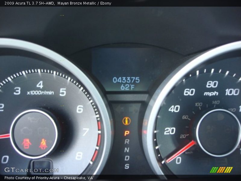 Mayan Bronze Metallic / Ebony 2009 Acura TL 3.7 SH-AWD