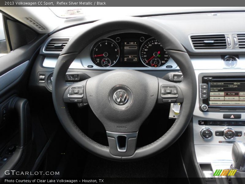 Reflex Silver Metallic / Black 2013 Volkswagen CC Sport