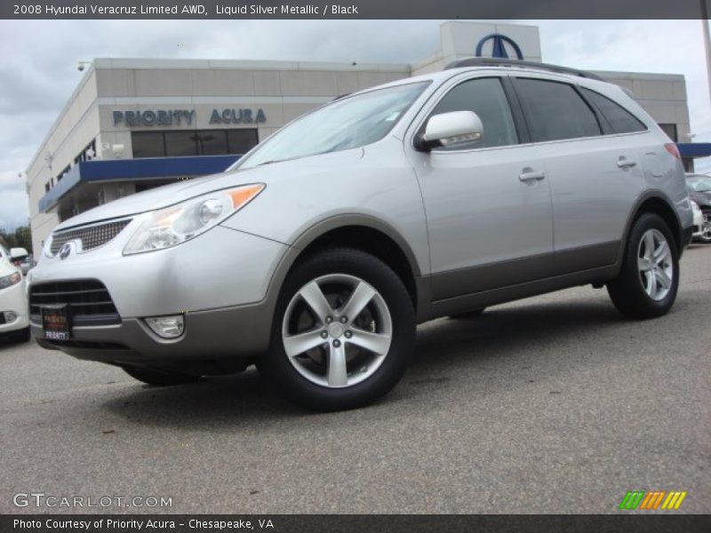 Liquid Silver Metallic / Black 2008 Hyundai Veracruz Limited AWD