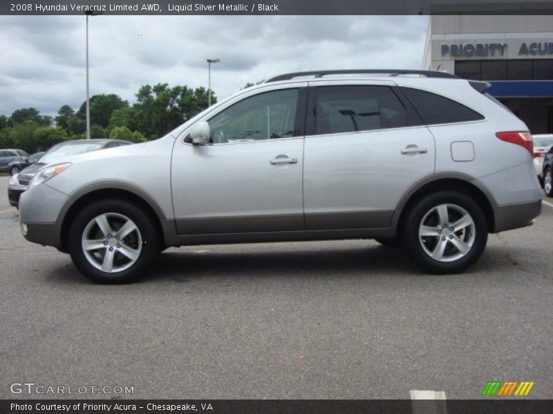 Liquid Silver Metallic / Black 2008 Hyundai Veracruz Limited AWD