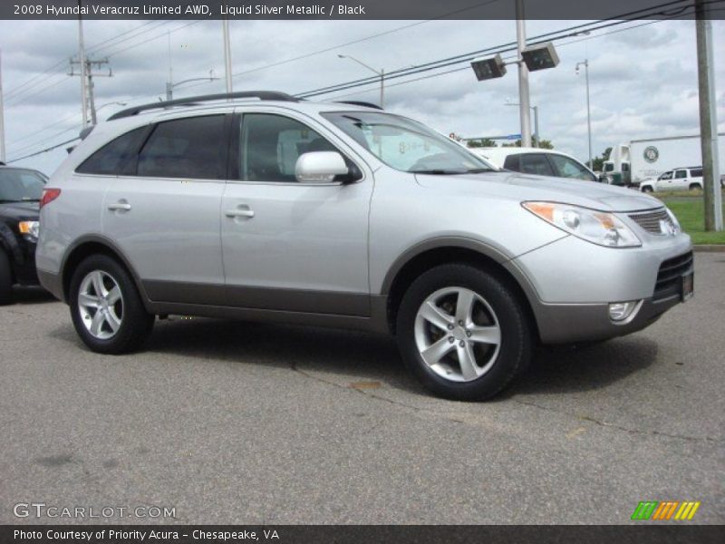Liquid Silver Metallic / Black 2008 Hyundai Veracruz Limited AWD