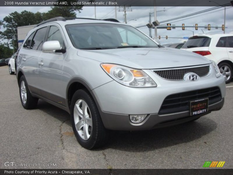Liquid Silver Metallic / Black 2008 Hyundai Veracruz Limited AWD