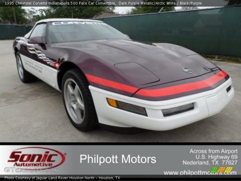 Dark Purple Metallic/Arctic White / Black/Purple 1995 Chevrolet Corvette Indianapolis 500 Pace Car Convertible