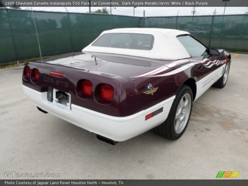 Dark Purple Metallic/Arctic White / Black/Purple 1995 Chevrolet Corvette Indianapolis 500 Pace Car Convertible