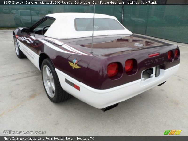 Dark Purple Metallic/Arctic White / Black/Purple 1995 Chevrolet Corvette Indianapolis 500 Pace Car Convertible