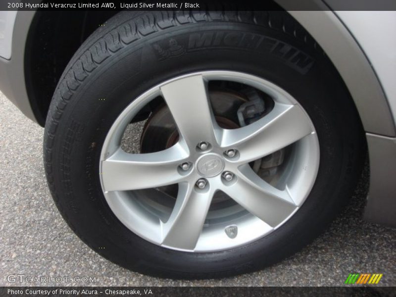 Liquid Silver Metallic / Black 2008 Hyundai Veracruz Limited AWD