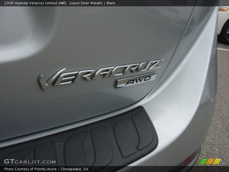 Liquid Silver Metallic / Black 2008 Hyundai Veracruz Limited AWD