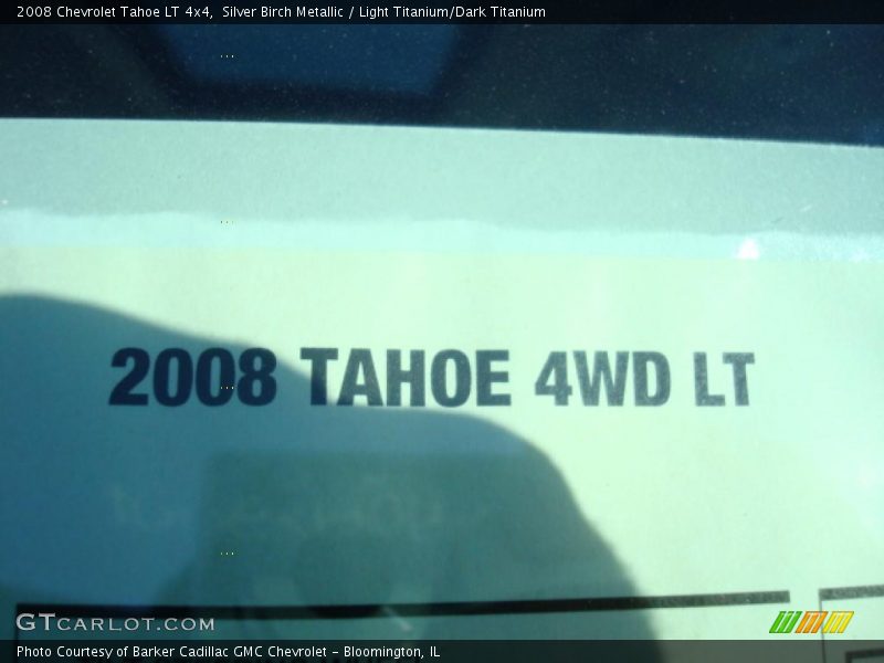 Silver Birch Metallic / Light Titanium/Dark Titanium 2008 Chevrolet Tahoe LT 4x4