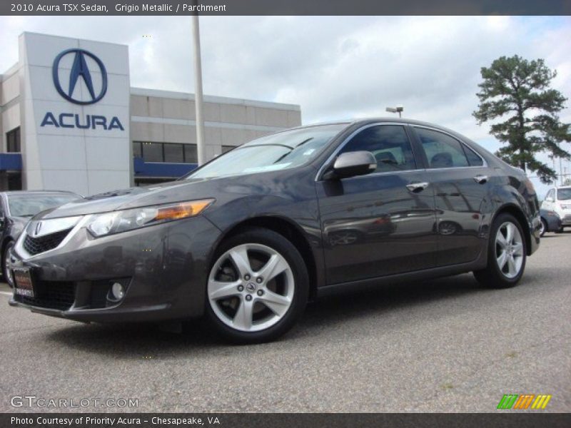 Grigio Metallic / Parchment 2010 Acura TSX Sedan