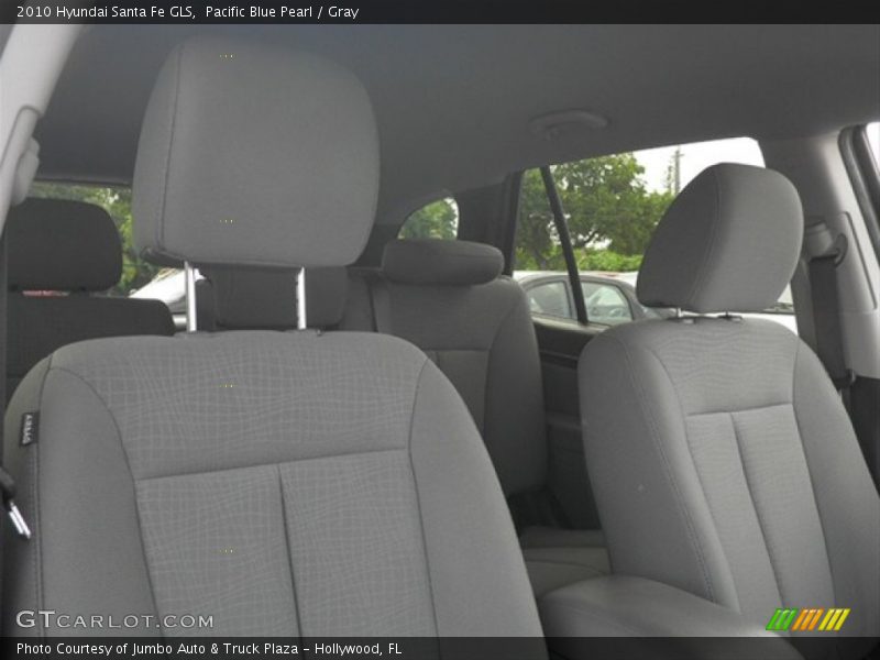 Pacific Blue Pearl / Gray 2010 Hyundai Santa Fe GLS