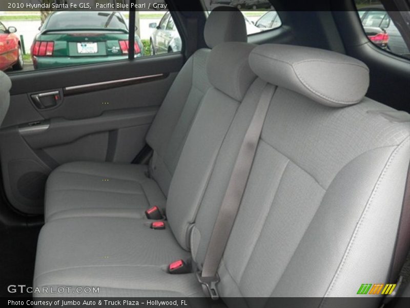 Pacific Blue Pearl / Gray 2010 Hyundai Santa Fe GLS