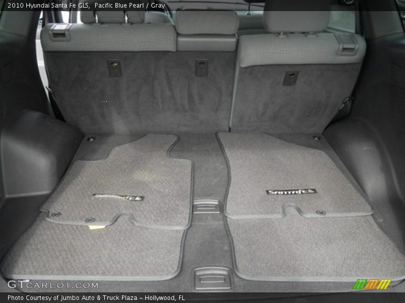 Pacific Blue Pearl / Gray 2010 Hyundai Santa Fe GLS