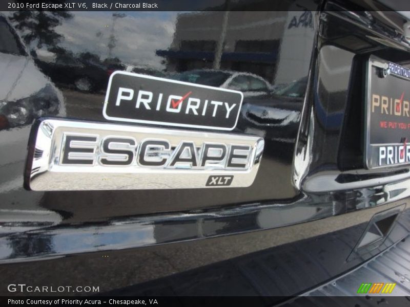 Black / Charcoal Black 2010 Ford Escape XLT V6