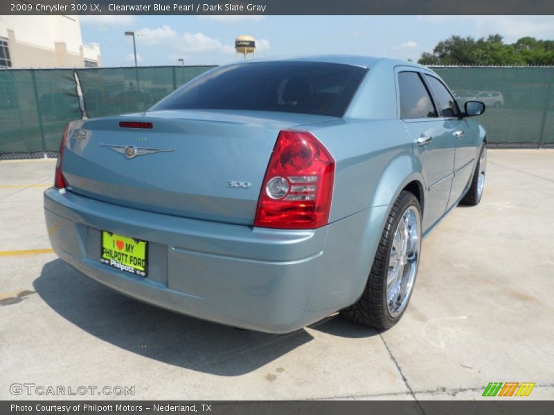 Clearwater Blue Pearl / Dark Slate Gray 2009 Chrysler 300 LX