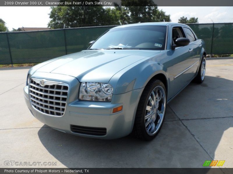 Clearwater Blue Pearl / Dark Slate Gray 2009 Chrysler 300 LX