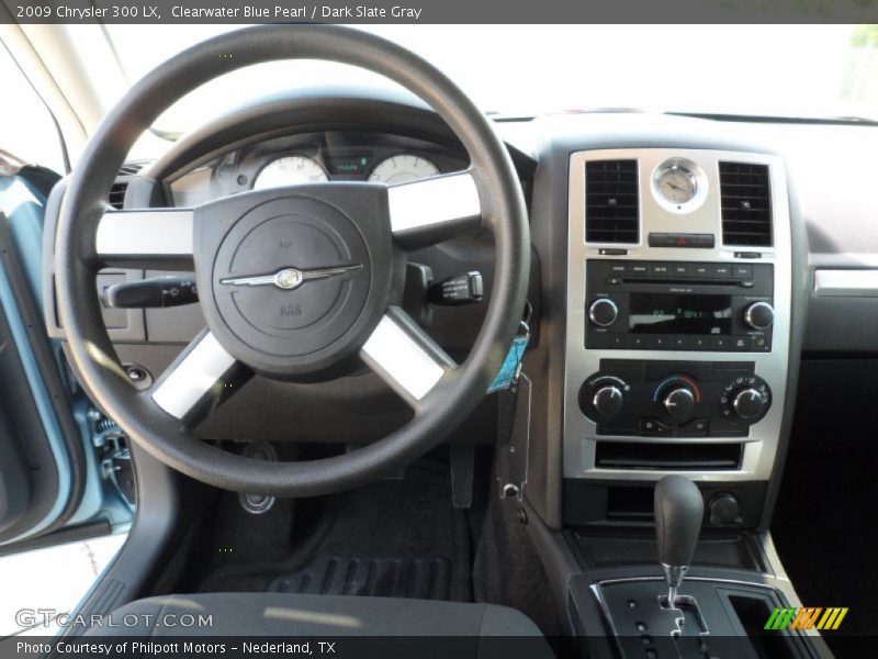 Clearwater Blue Pearl / Dark Slate Gray 2009 Chrysler 300 LX