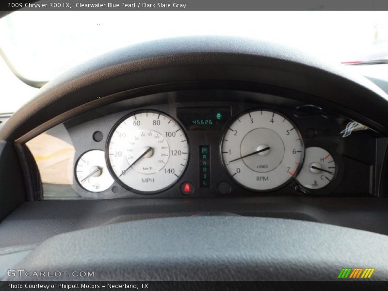 Clearwater Blue Pearl / Dark Slate Gray 2009 Chrysler 300 LX