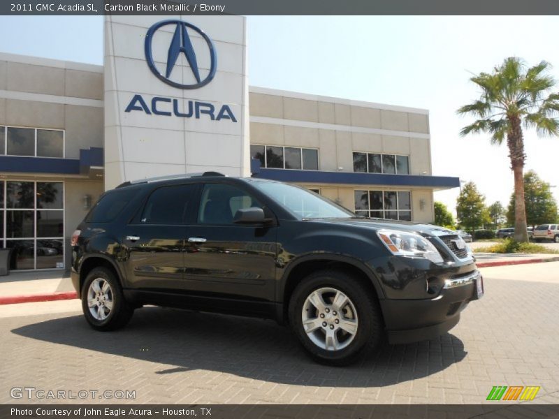 Carbon Black Metallic / Ebony 2011 GMC Acadia SL