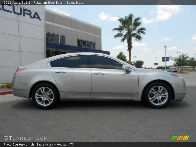 Paladium Silver Pearl / Ebony Black 2011 Acura TL 3.5