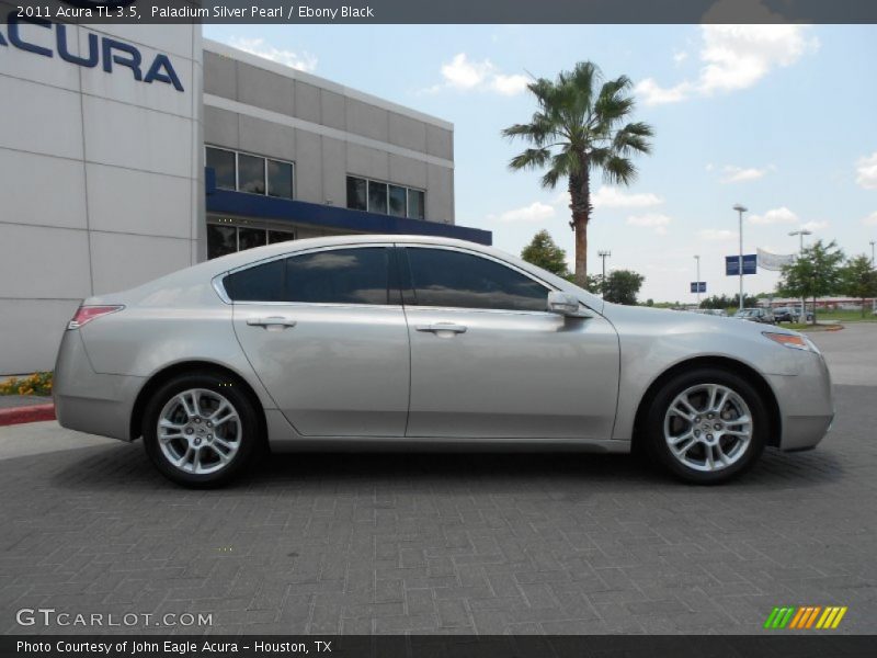 Paladium Silver Pearl / Ebony Black 2011 Acura TL 3.5