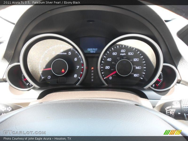 Paladium Silver Pearl / Ebony Black 2011 Acura TL 3.5