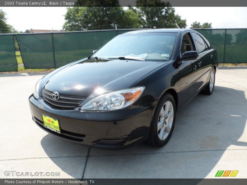 Black / Taupe 2003 Toyota Camry LE
