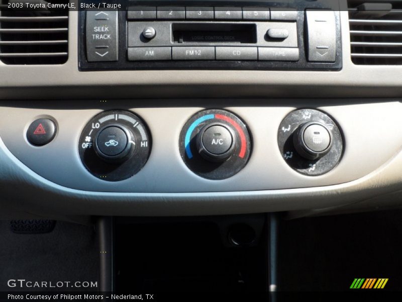 Black / Taupe 2003 Toyota Camry LE