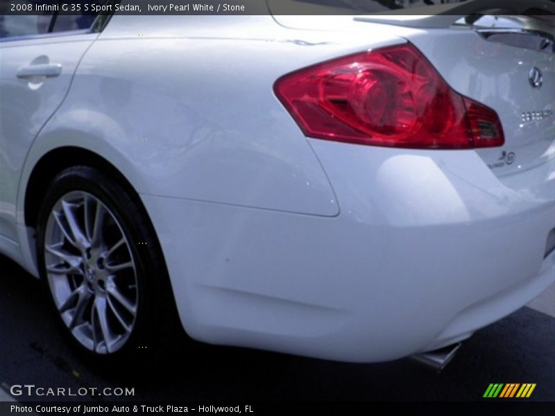 Ivory Pearl White / Stone 2008 Infiniti G 35 S Sport Sedan