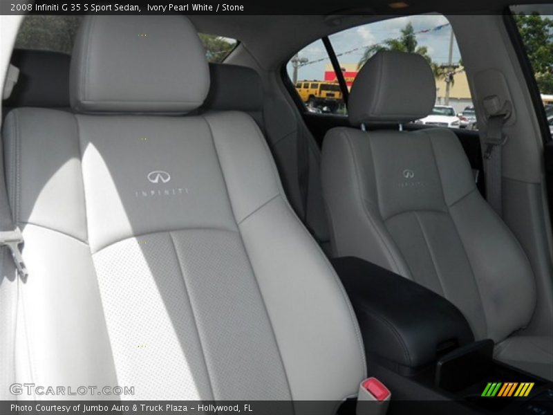 Ivory Pearl White / Stone 2008 Infiniti G 35 S Sport Sedan