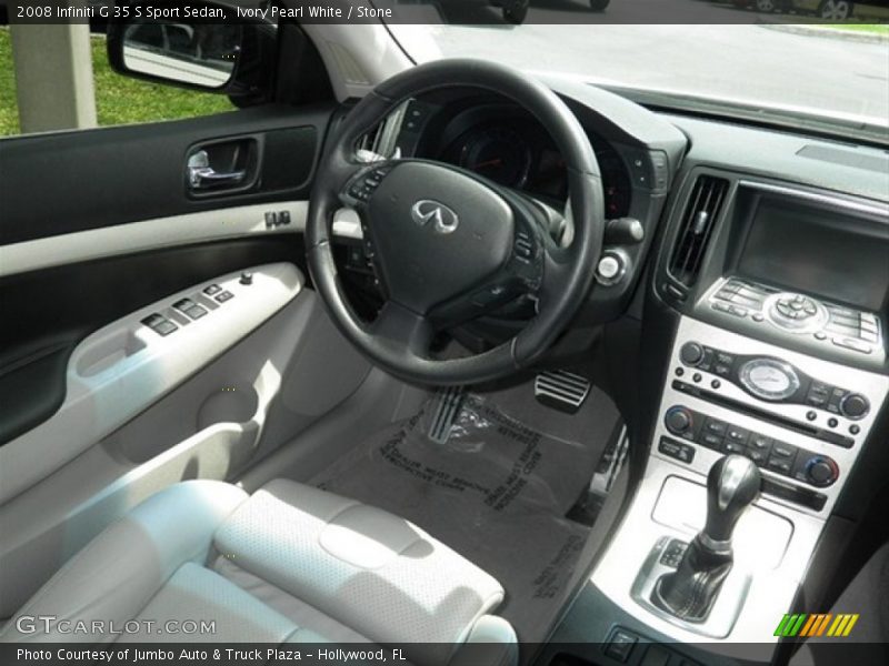 Ivory Pearl White / Stone 2008 Infiniti G 35 S Sport Sedan