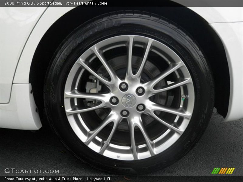 Ivory Pearl White / Stone 2008 Infiniti G 35 S Sport Sedan