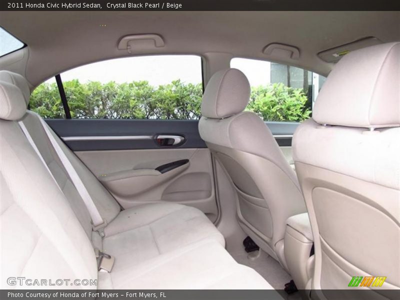 Crystal Black Pearl / Beige 2011 Honda Civic Hybrid Sedan