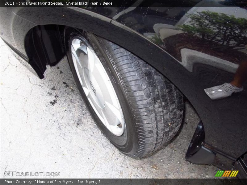 Crystal Black Pearl / Beige 2011 Honda Civic Hybrid Sedan