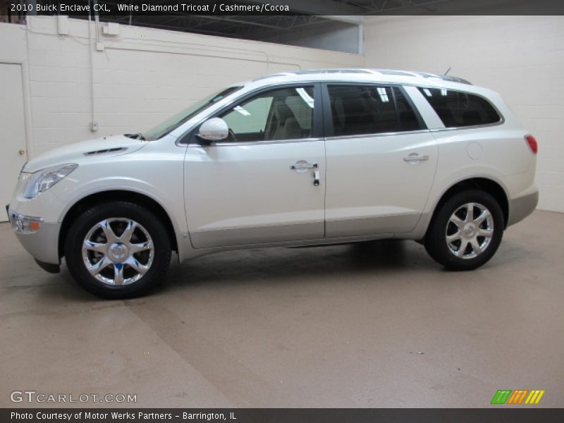 White Diamond Tricoat / Cashmere/Cocoa 2010 Buick Enclave CXL