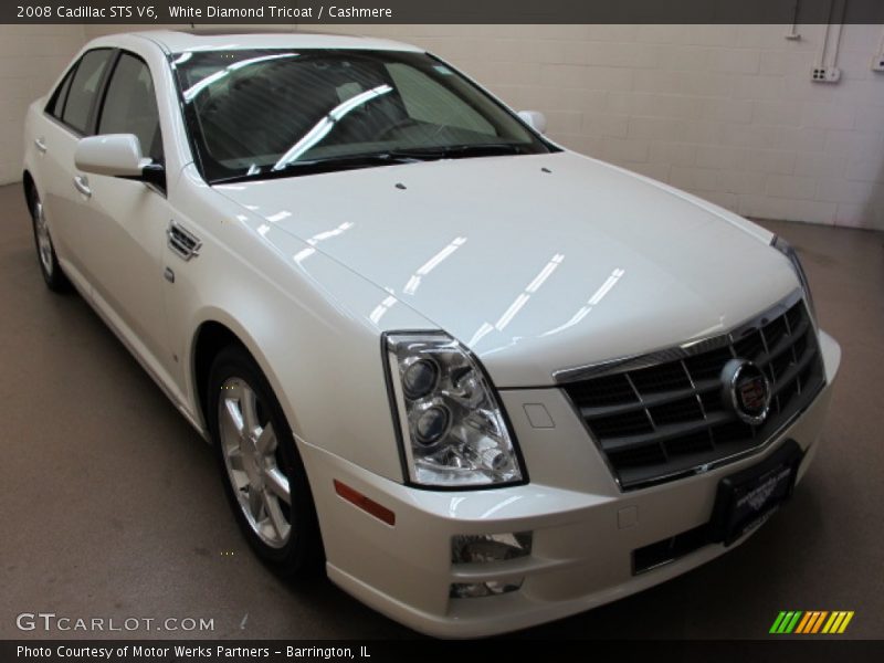 White Diamond Tricoat / Cashmere 2008 Cadillac STS V6