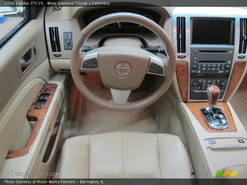 White Diamond Tricoat / Cashmere 2008 Cadillac STS V6