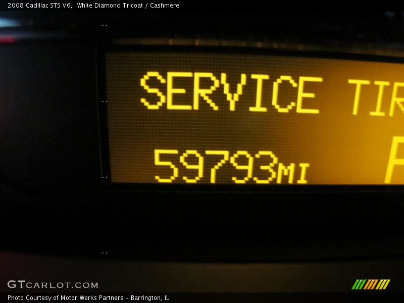 White Diamond Tricoat / Cashmere 2008 Cadillac STS V6