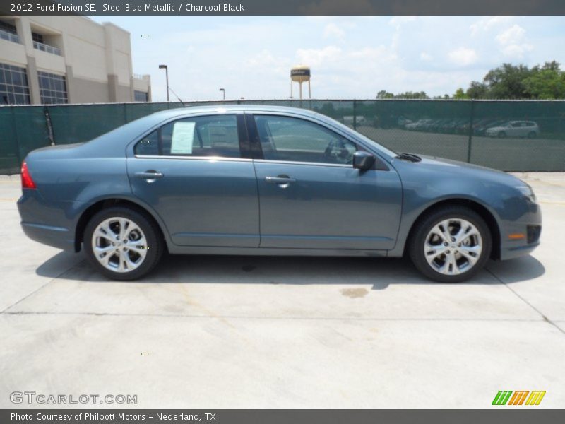 Steel Blue Metallic / Charcoal Black 2012 Ford Fusion SE