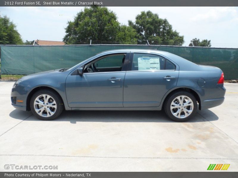 Steel Blue Metallic / Charcoal Black 2012 Ford Fusion SE
