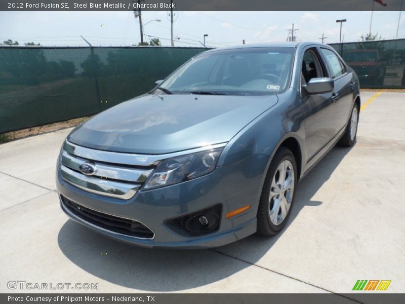 Steel Blue Metallic / Charcoal Black 2012 Ford Fusion SE