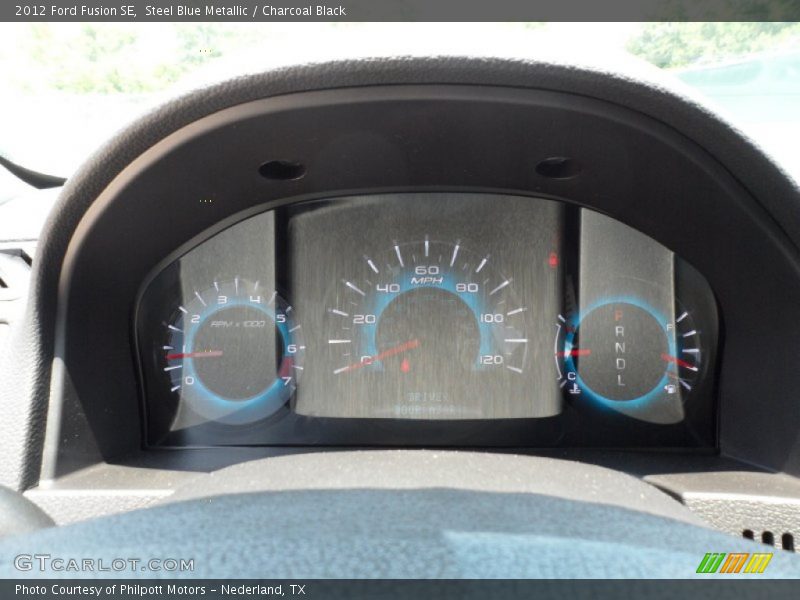 Steel Blue Metallic / Charcoal Black 2012 Ford Fusion SE