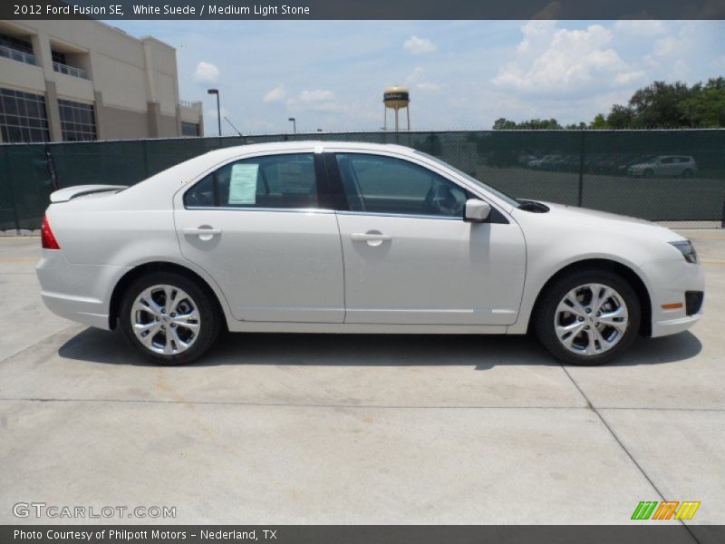 White Suede / Medium Light Stone 2012 Ford Fusion SE