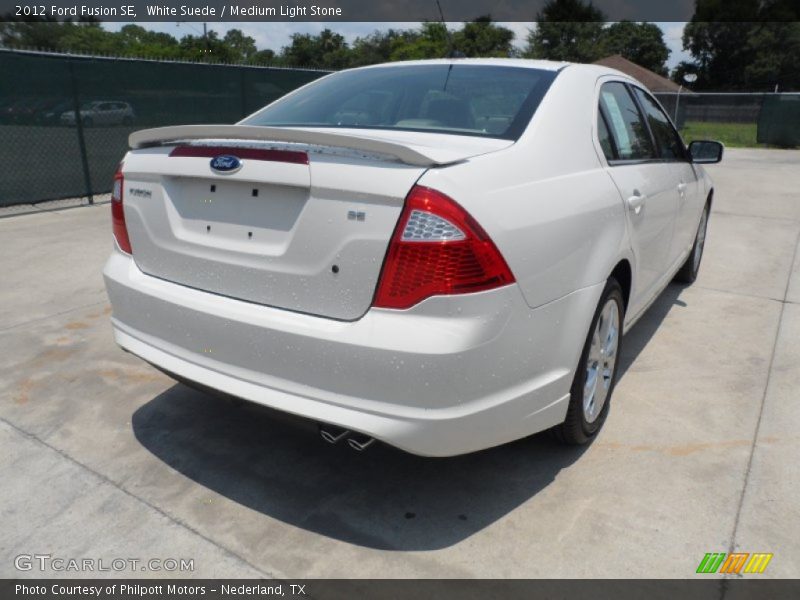 White Suede / Medium Light Stone 2012 Ford Fusion SE