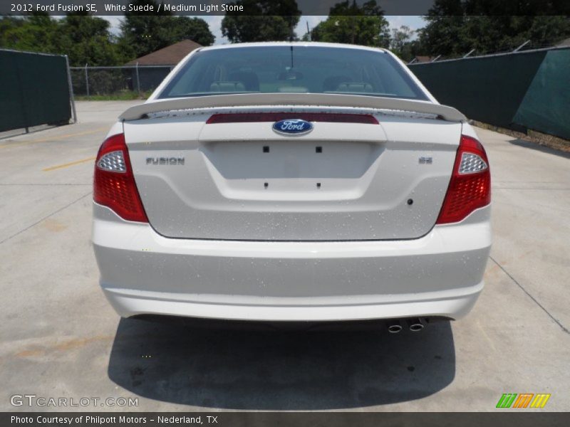 White Suede / Medium Light Stone 2012 Ford Fusion SE
