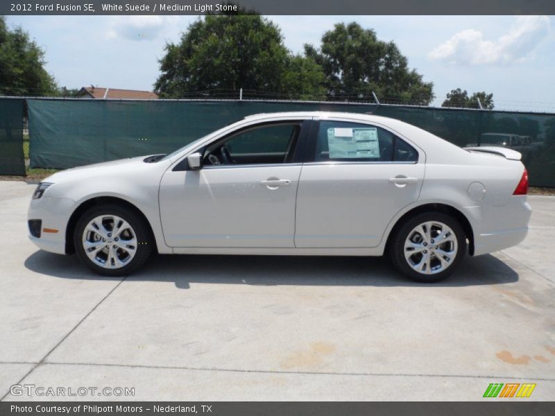 White Suede / Medium Light Stone 2012 Ford Fusion SE