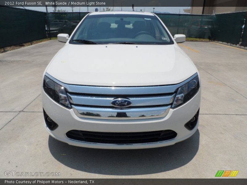 White Suede / Medium Light Stone 2012 Ford Fusion SE