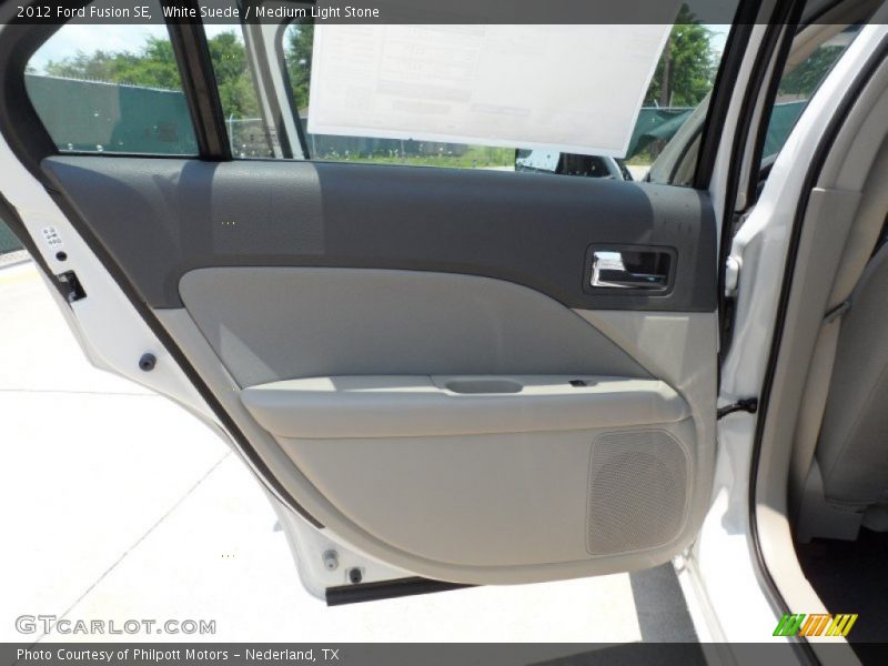 White Suede / Medium Light Stone 2012 Ford Fusion SE