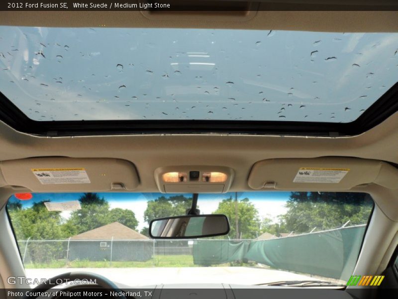 White Suede / Medium Light Stone 2012 Ford Fusion SE