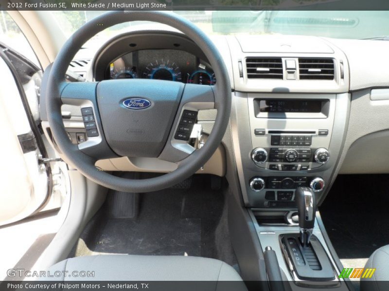 White Suede / Medium Light Stone 2012 Ford Fusion SE