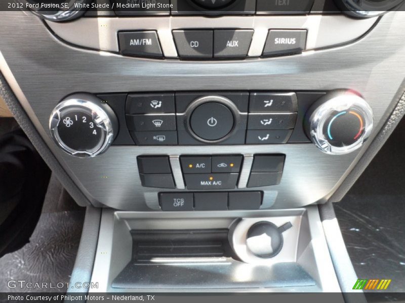 White Suede / Medium Light Stone 2012 Ford Fusion SE